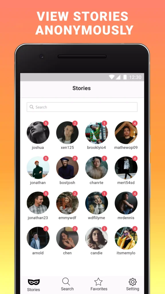 View Stories Anonymously